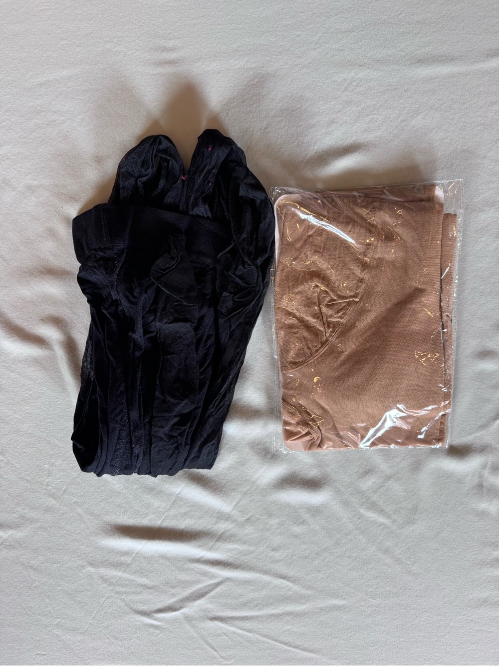 Black and Nude Maternity Stocking Duo